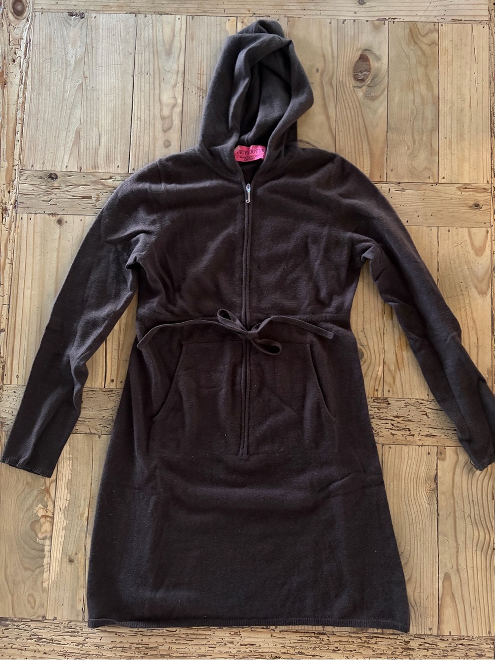 Vintage Juicy Couture Dark Brown Hoodie Tunic/Mini Dress